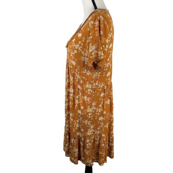 Knox Rose Floral Mini Dress in Mustard - Picture 4 of 11